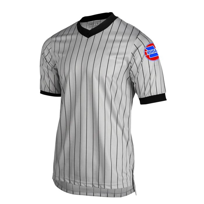 Missouri (MSHSAA) Smitty Body Flex Gray Pinstripe Referee Shirt