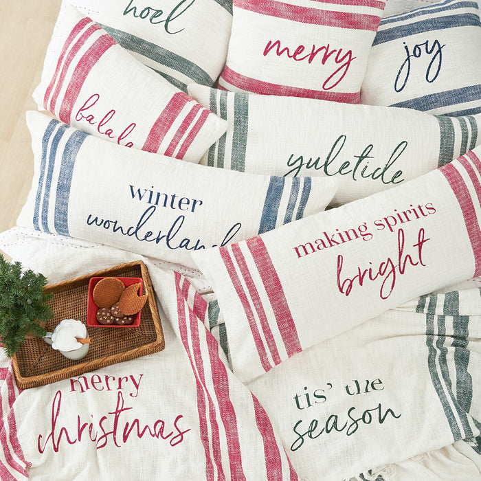 A morgan merry christmas throw.