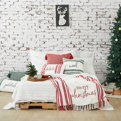 A morgan merry christmas throw.