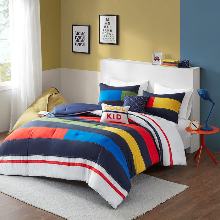 morris stripe comforter set from JLA Home and Fabrics