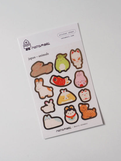 Natamori - Japan – Animals • Washi Foil Sticker Sheet
