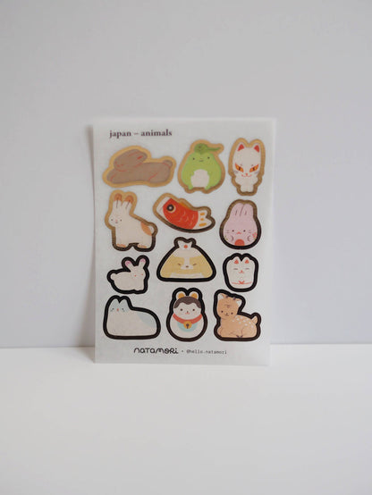 Natamori - Japan – Animals • Washi Foil Sticker Sheet