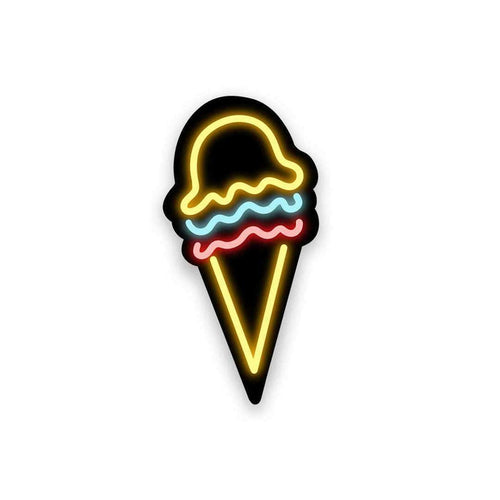 Neon Ice-Cream Sticker - Stickers | STICK IT UP