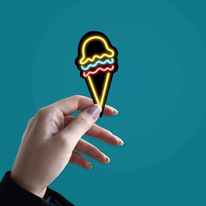 Neon Ice-Cream Sticker - Stickers | STICK IT UP