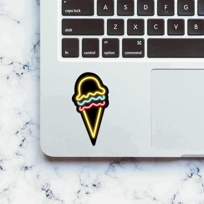 Neon Ice-Cream Sticker - Stickers | STICK IT UP