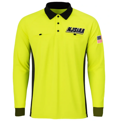 New Jersey (NJSIAA) Long Sleeve Yellow Soccer Referee Shirt