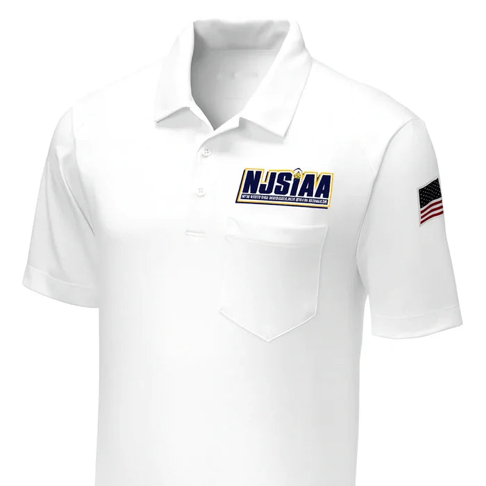New Jersey (NJSIAA) Smitty White Volleyball Shirt w/ Pocket
