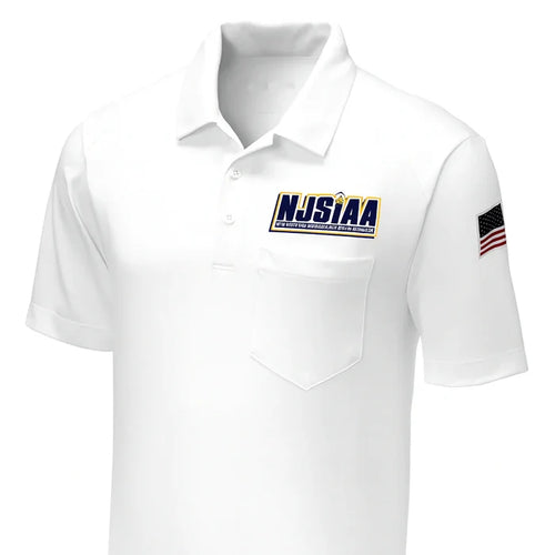 New Jersey (NJSIAA) Smitty White Volleyball Shirt w/ Pocket