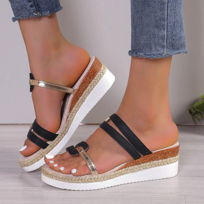 Nicolette | Women's Rhinestone Platform Sandals