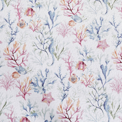 A Nori Coral Shower Curtain.