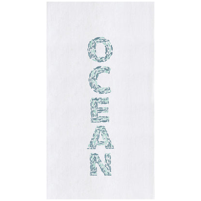 A Ocean Flour Sack Kitchen Towel.