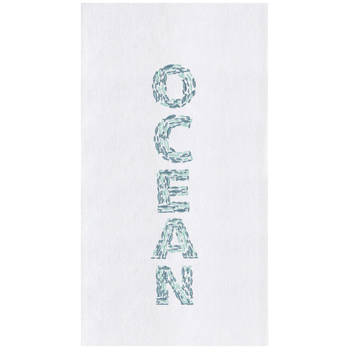 A Ocean Flour Sack Kitchen Towel.
