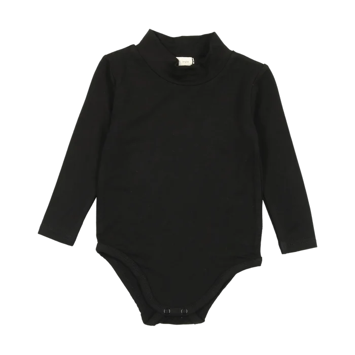 onesie l/s bamboo mockneck  - black