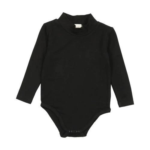 onesie l/s bamboo mockneck  - black