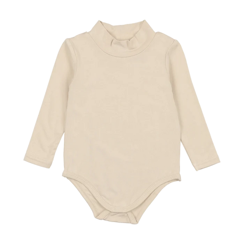 onesie l/s bamboo mockneck  - natural
