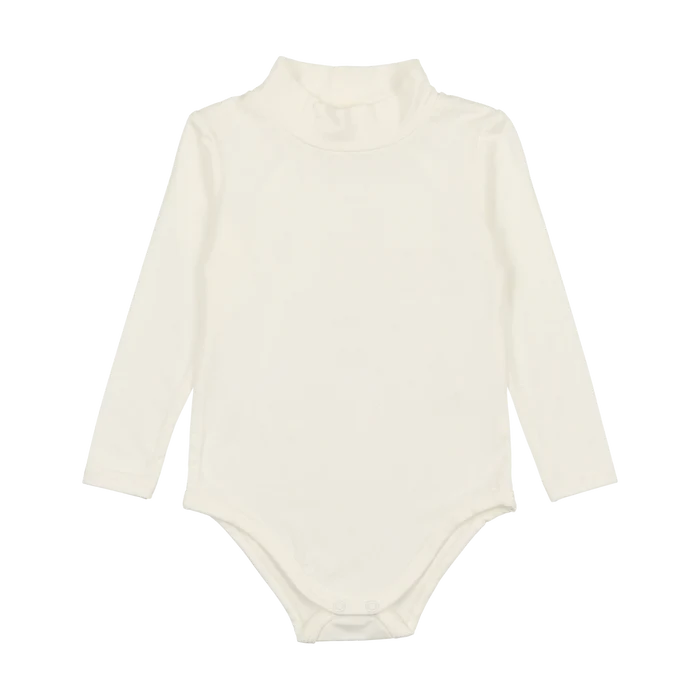 onesie l/s bamboo mockneck  - winter white