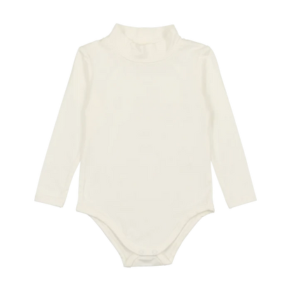 onesie l/s bamboo mockneck  - winter white