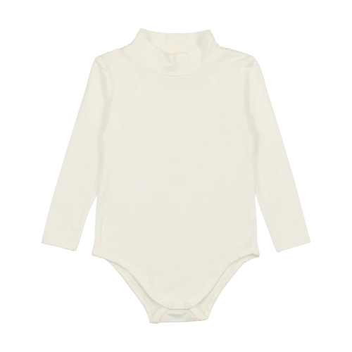 onesie l/s bamboo mockneck  - winter white