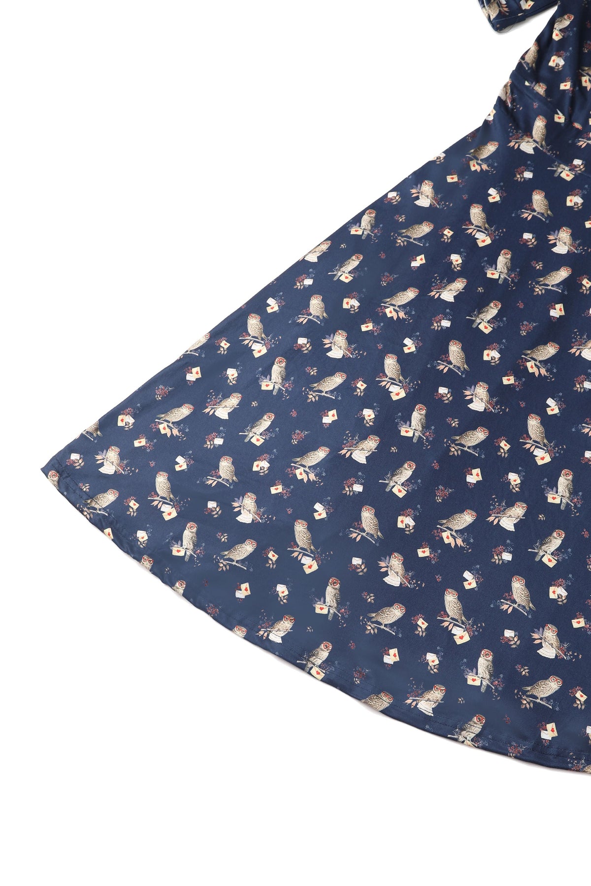 Matilda Oxford Blue Owl Wrap Dress