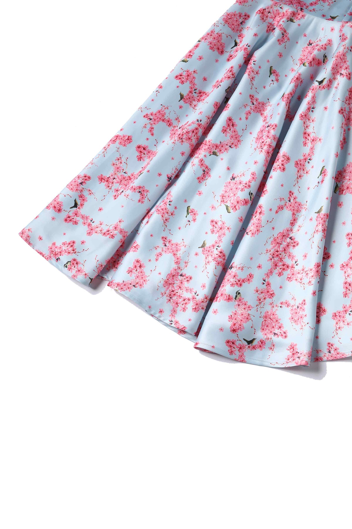 Grace Pastel Cherry Blossom Pleated Bust Dress