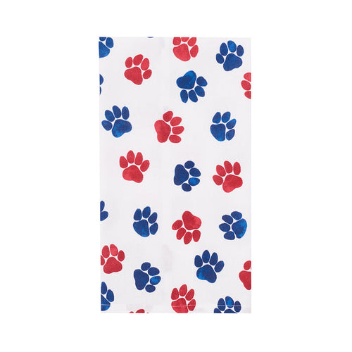 A Patriotic Paw Printed Kitchen Towel.