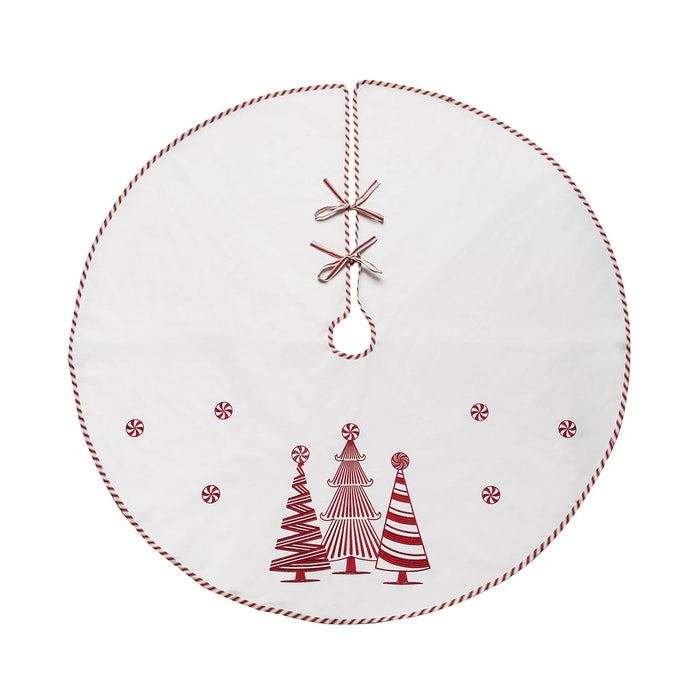 A Peppermint Forest Tree Skirt.