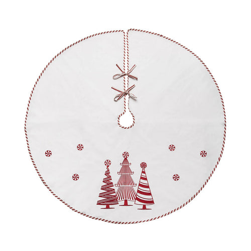 A Peppermint Forest Tree Skirt.