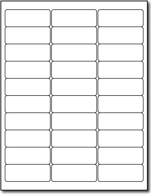 Photo Glossy Labels - 2 5/8" x 1" - (Color: White)