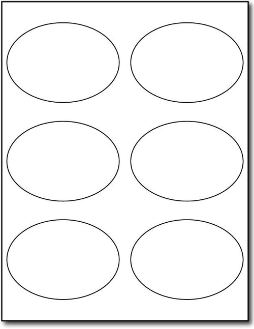 Photo Glossy Labels - 3 7/8" x 2 3/4" - (Shape: Oval)
