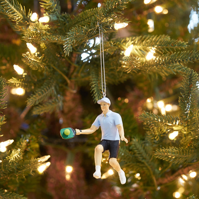 A Pickleball Boy Ornament.