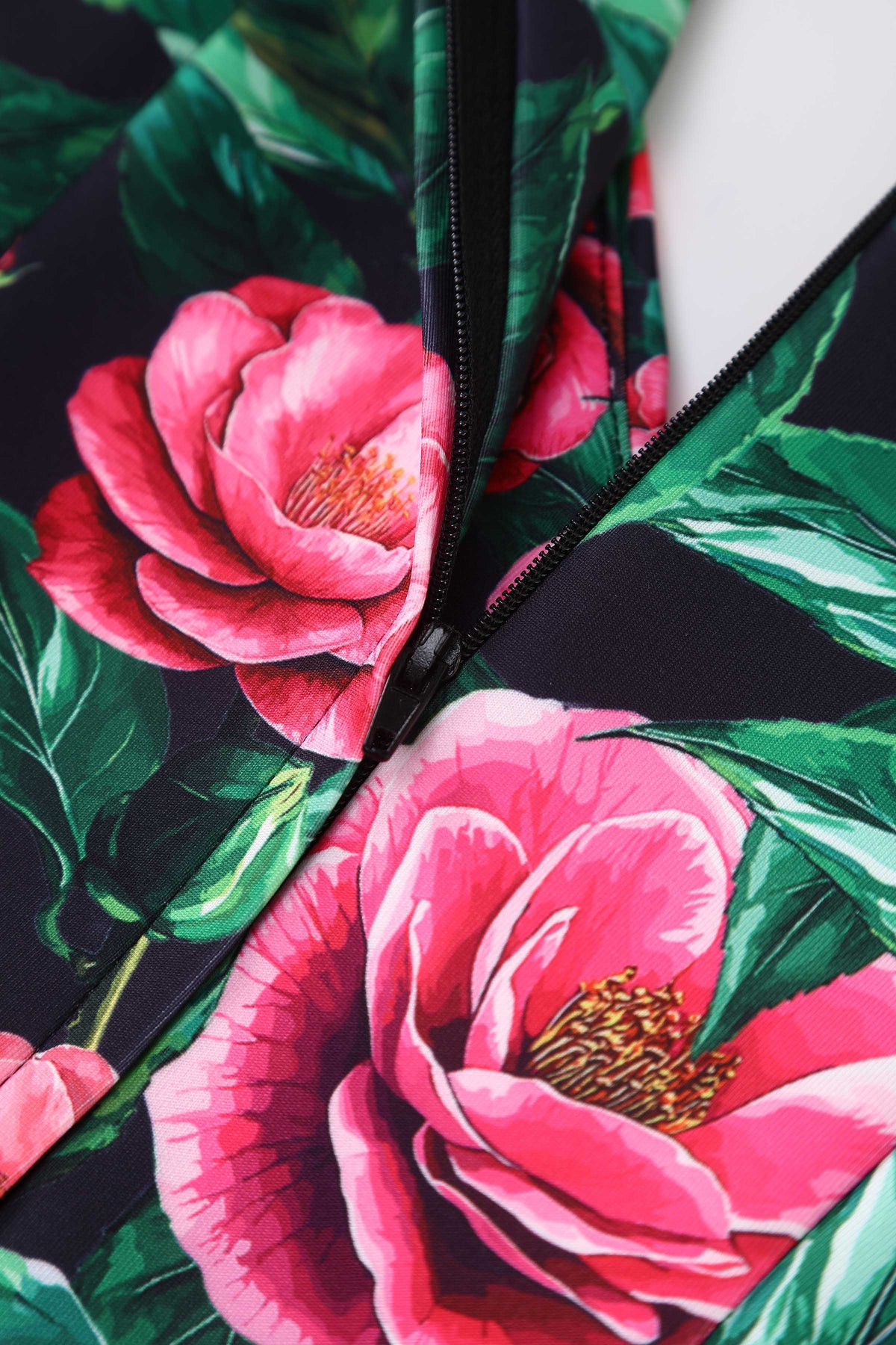 Lily Pink Camellia Off Shoulder Dress In Black