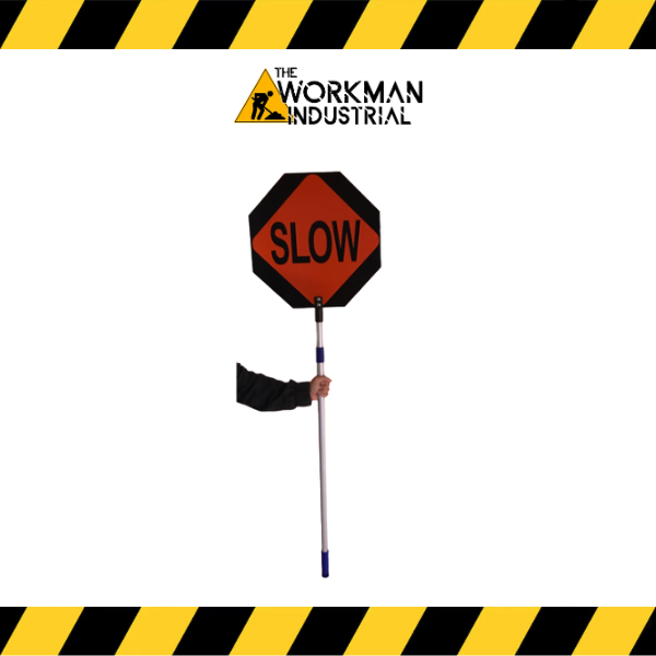 Plasticade telescoping aluminum pole for stop/slow paddles.