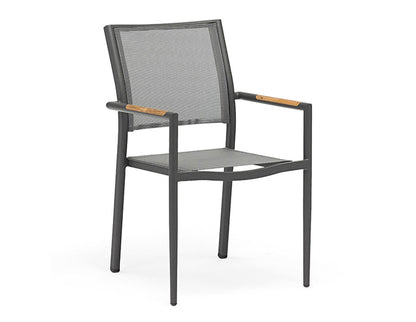 Polo Dining Arm Chair - White - Aluminum - - Greathouse