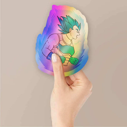 Prince saiyan Holographic Stickers - Holographic stickers | STICK IT UP