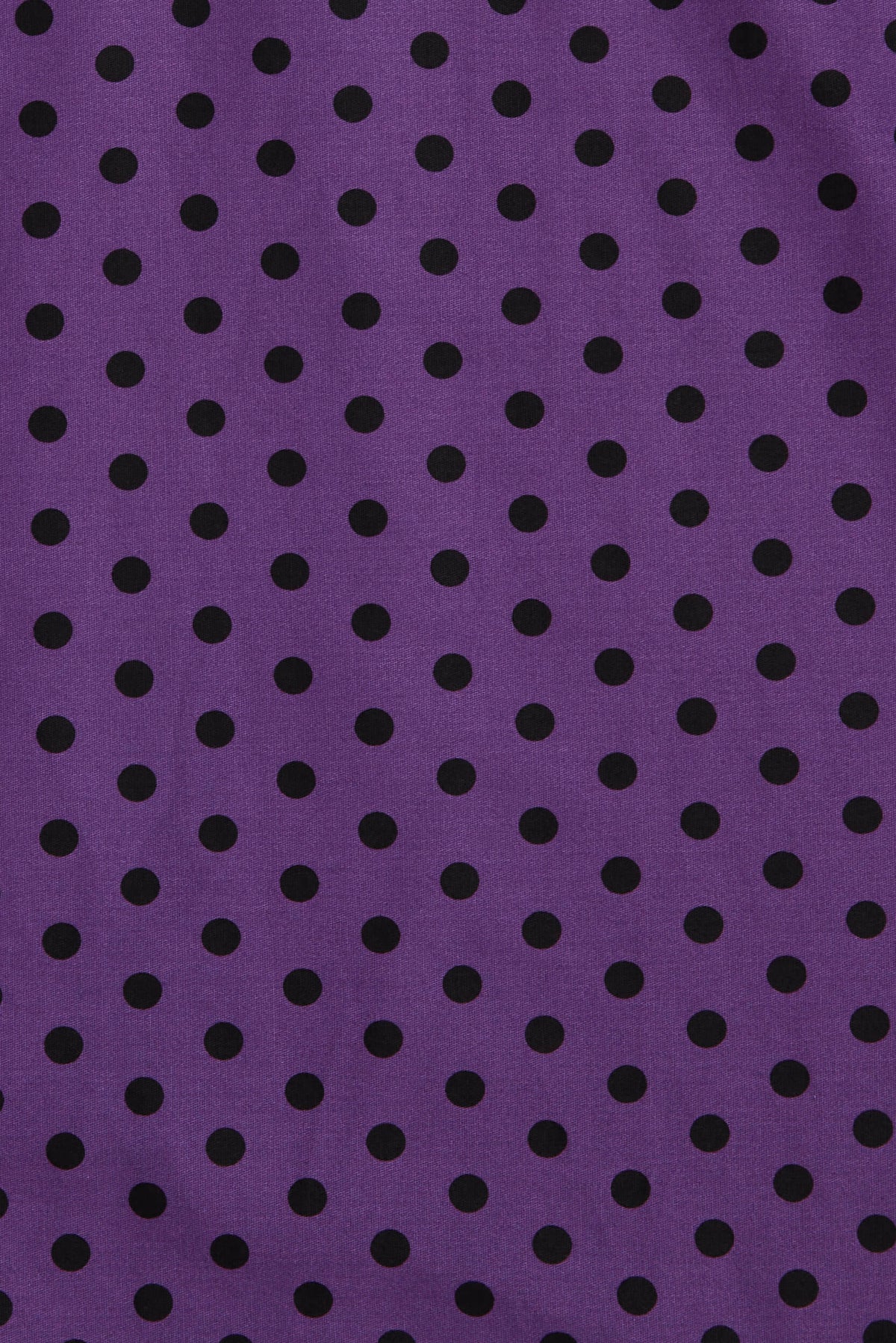 Darlene Retro Polka Dot Swing Dress in Purple