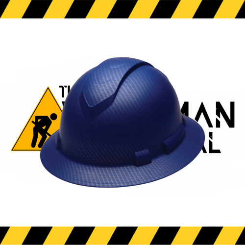 Pyramex Ridgeline full brim hard hat with a matte graphite hydro dipped finish.