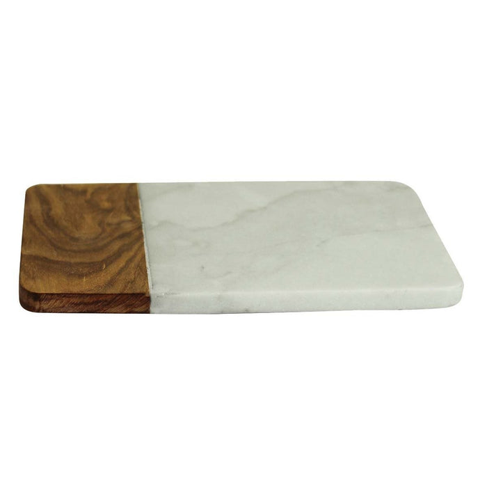 Rectangular Marble & Wood Cutting Board 10.5x7
