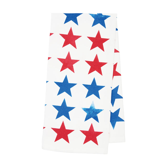 A Red, White & Pow Printed Kitchen Towel.