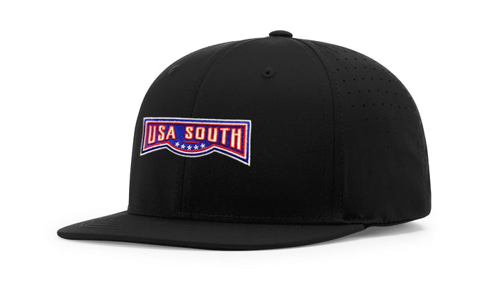 Richardson 733 Black 4-Stitch Performance Ignite LT Umpire Hat (USA South)