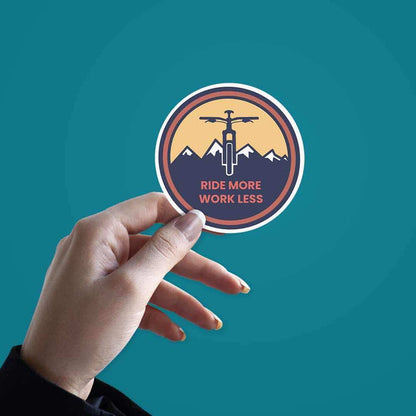 Ride More Work Less Sticker - Stickers | STICK IT UP