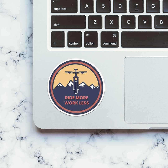 Ride More Work Less Sticker - Stickers | STICK IT UP
