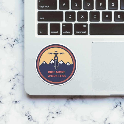 Ride More Work Less Sticker - Stickers | STICK IT UP