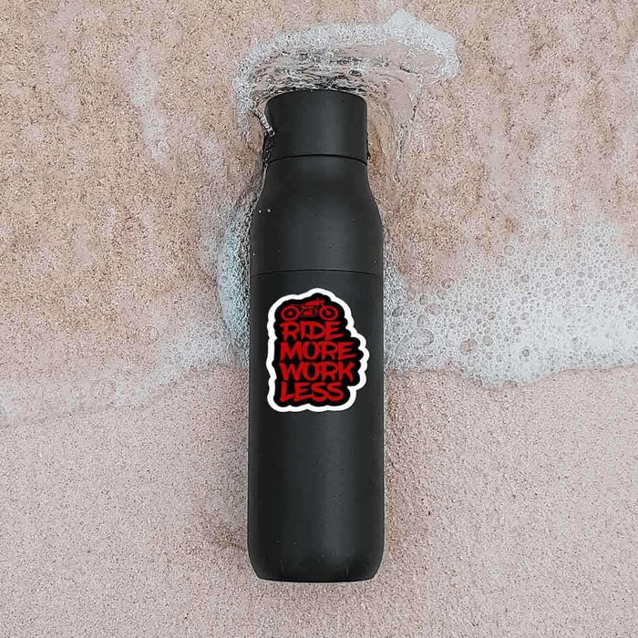 RIDE MORE WORK LESS Sticker - Stickers | STICK IT UP