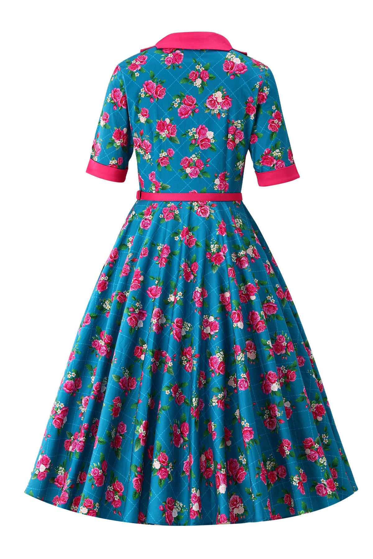 Mollie Rose Full Circle Shirt Dress In Blue