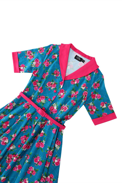 Mollie Rose Full Circle Shirt Dress In Blue