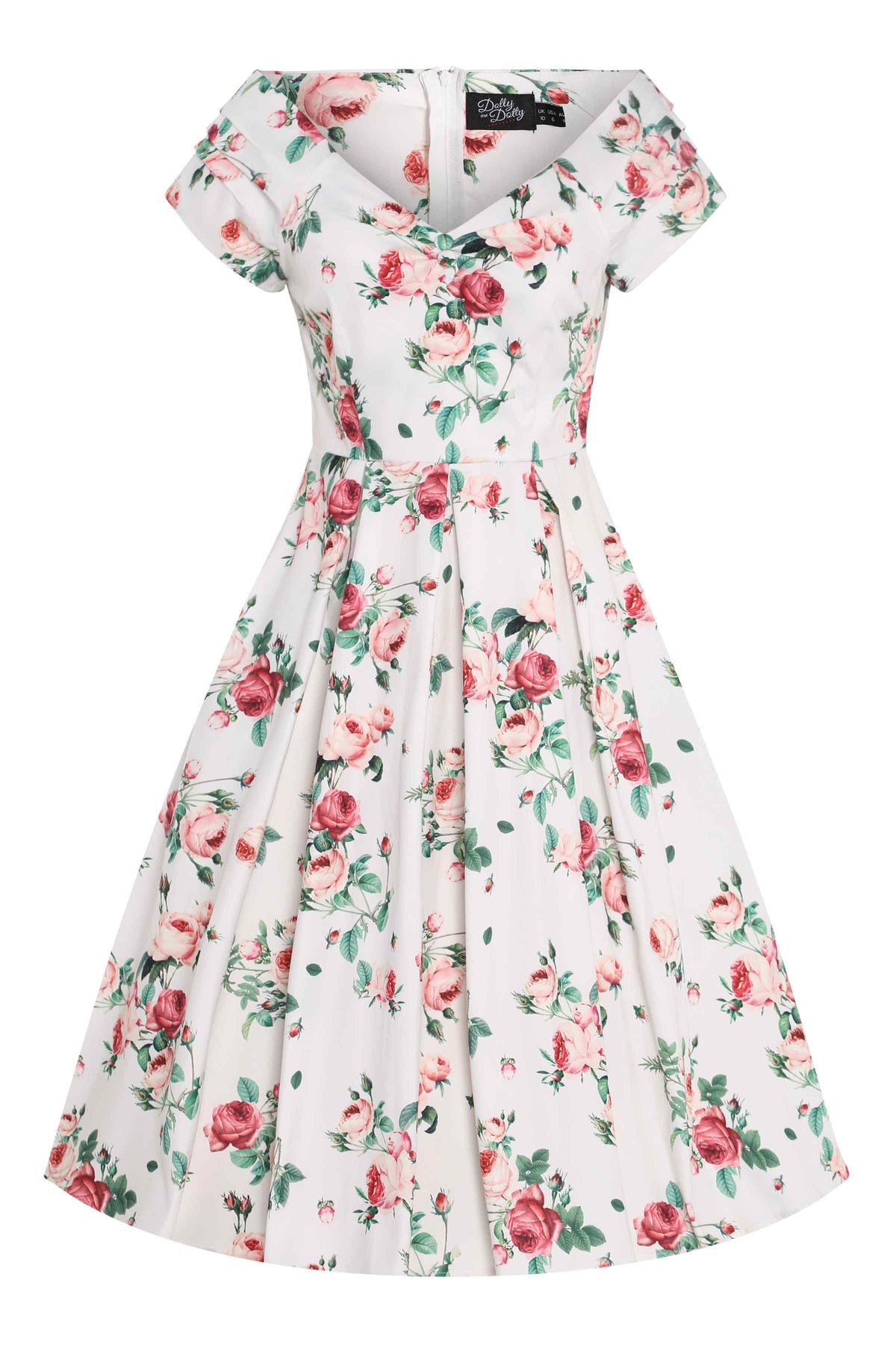 Lily Rose Off Shoulder Midi Dress In White