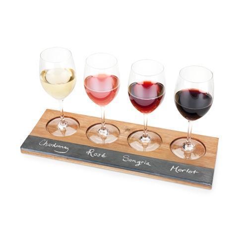 Rustic Farmhouse™ Acacia Wood Wine Flight Board by Twine