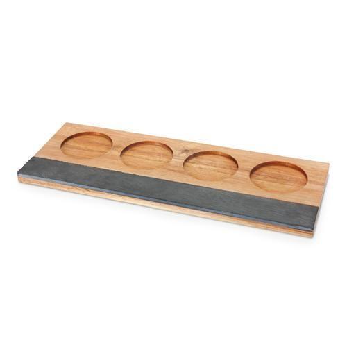 Rustic Farmhouse™ Acacia Wood Wine Flight Board by Twine
