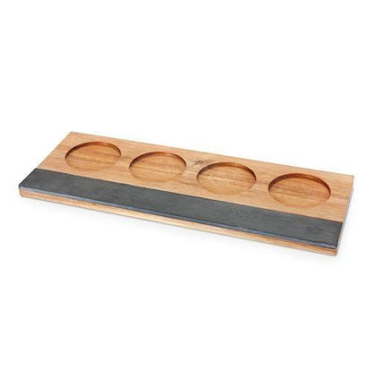 Rustic Farmhouse™ Acacia Wood Wine Flight Board by Twine
