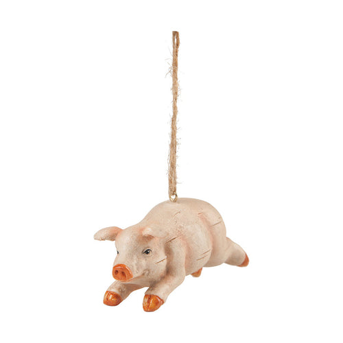 A Rustic Pig Ornament.
